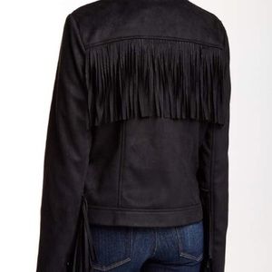 Fringe Vegan Suede Jacket Sz Large New